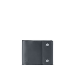 METRIC PORTAFOGLIO IN PELLE CON BOTTONI, 6 CC E SCHERMATURA RFID BLU