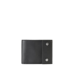 METRIC PORTAFOGLIO IN PELLE CON BOTTONI, 6 CC E SCHERMATURA RFID NERO