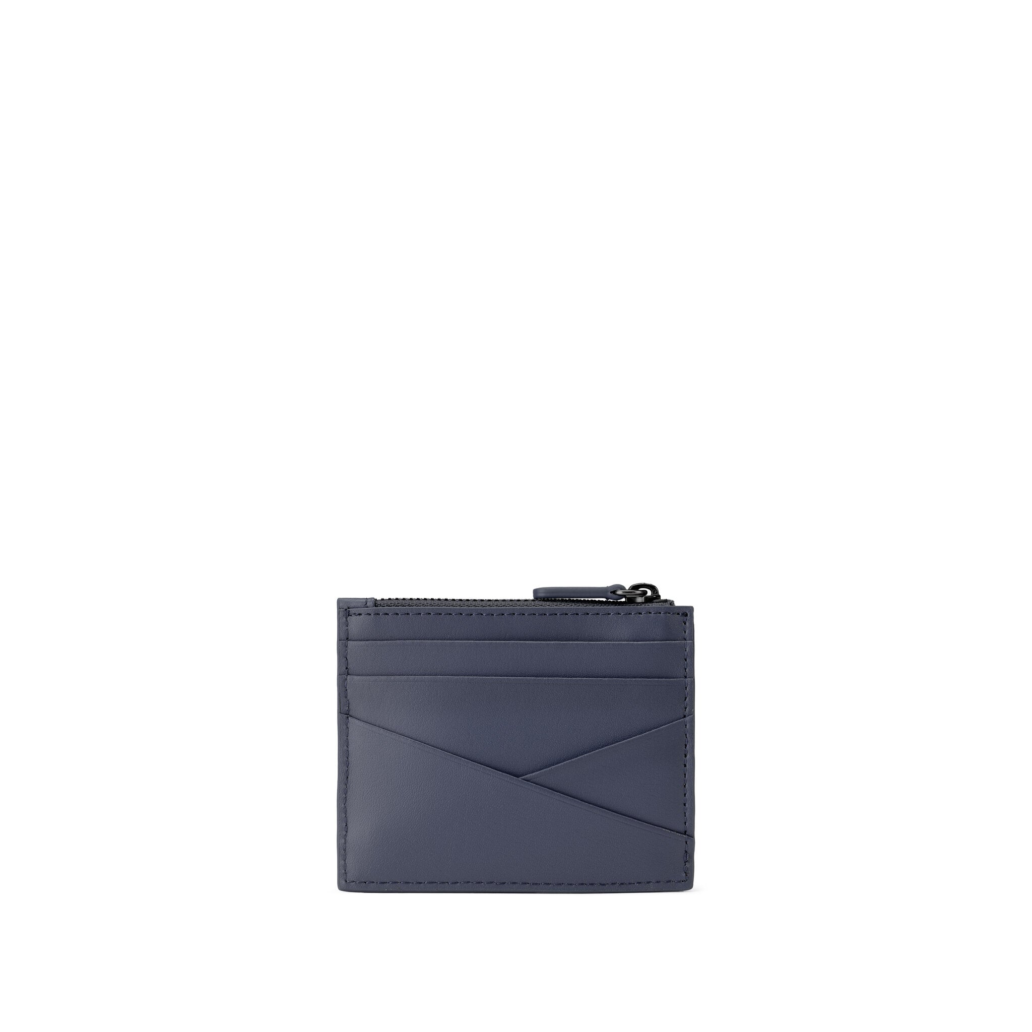 METRIC PORTA CARTE DI CREDITO IN PELLE CON 6 CC, PORTAMONETE E SCHERMATURA RFID BLU