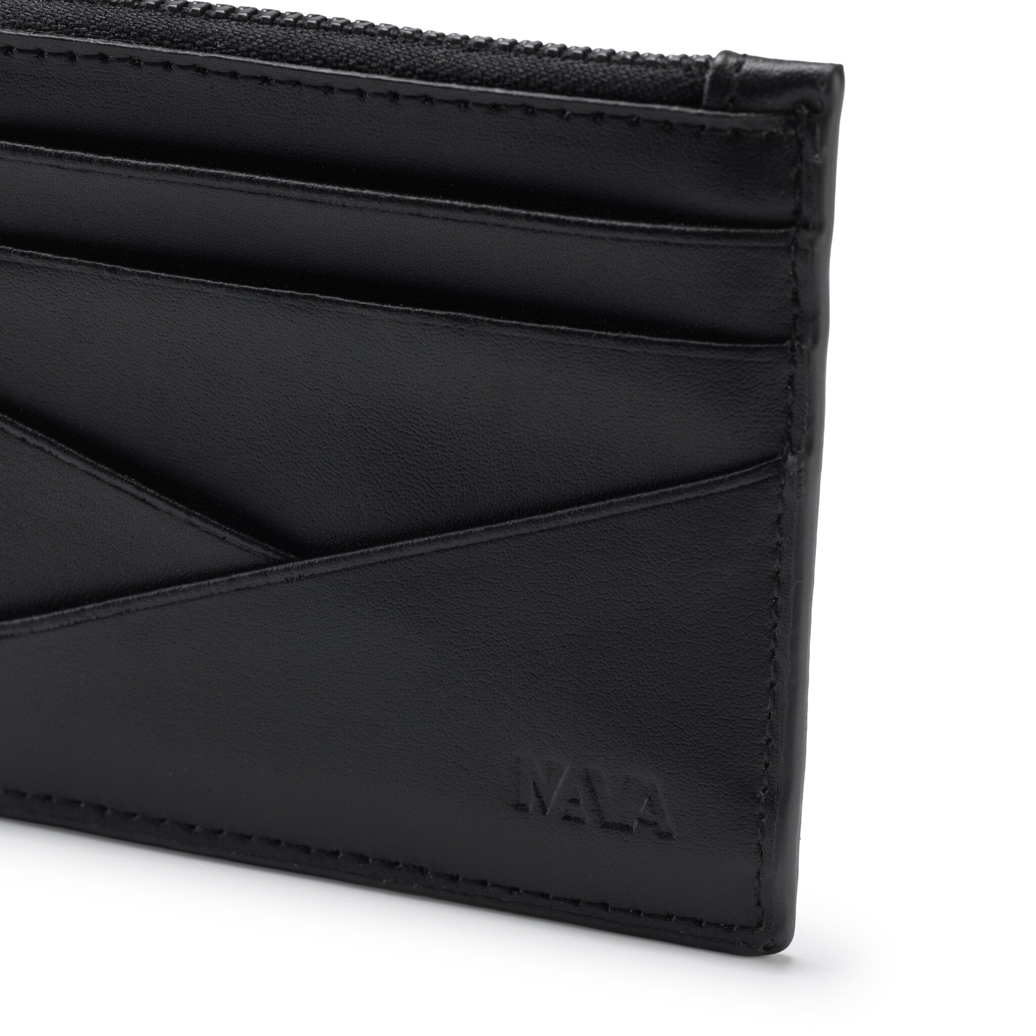 METRIC PORTA CARTE DI CREDITO IN PELLE CON 6 CC, PORTAMONETE E SCHERMATURA RFID NERO