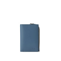 METRIC PORTA CARTE DI CREDITO IN PELLE CON 6 CC , PORTAMONETE E SCHERMATURA RFID BLU STELLAR