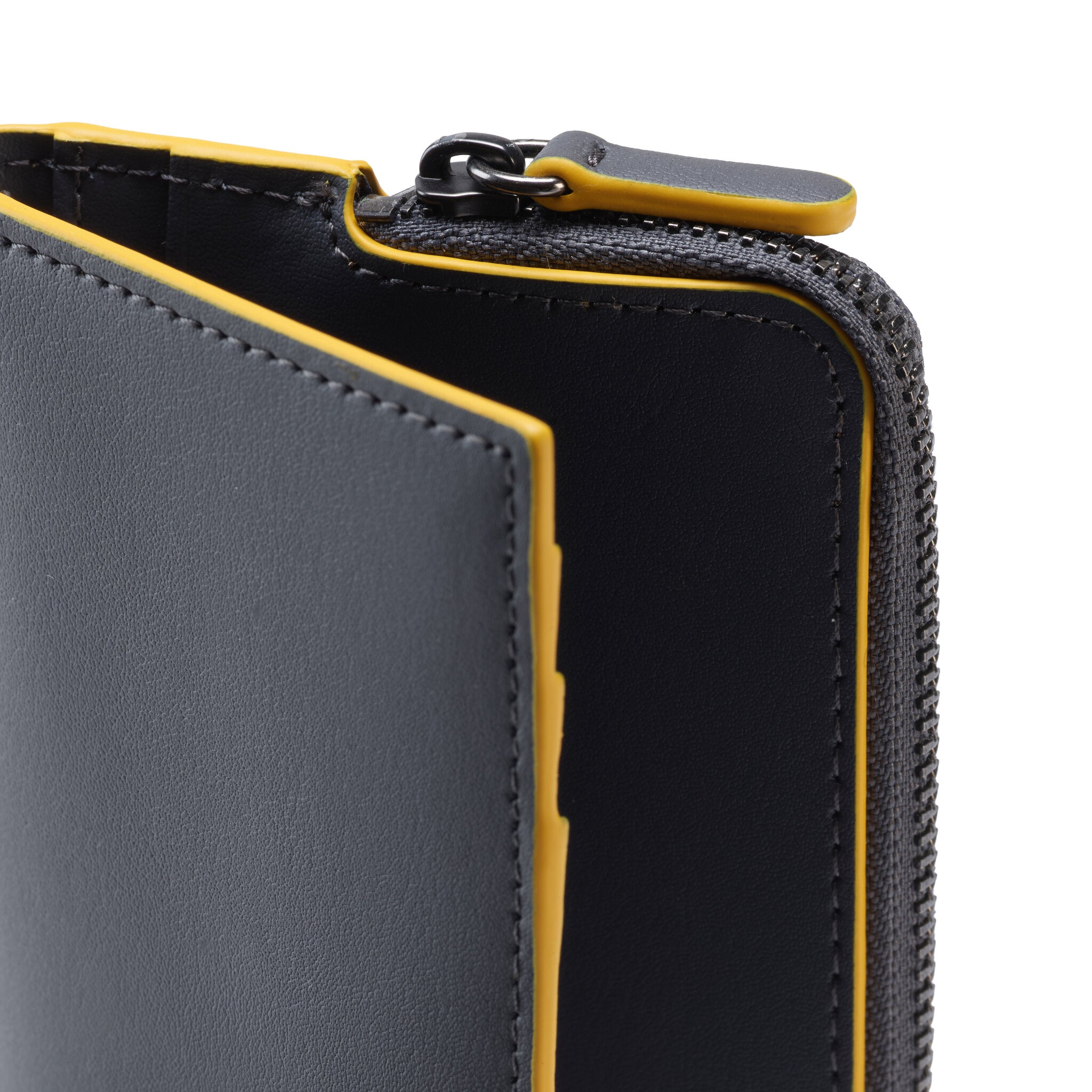 METRIC PORTA CARTE DI CREDITO IN PELLE CON 6 CC , PORTAMONETE E SCHERMATURA RFID GREY/YELLOW