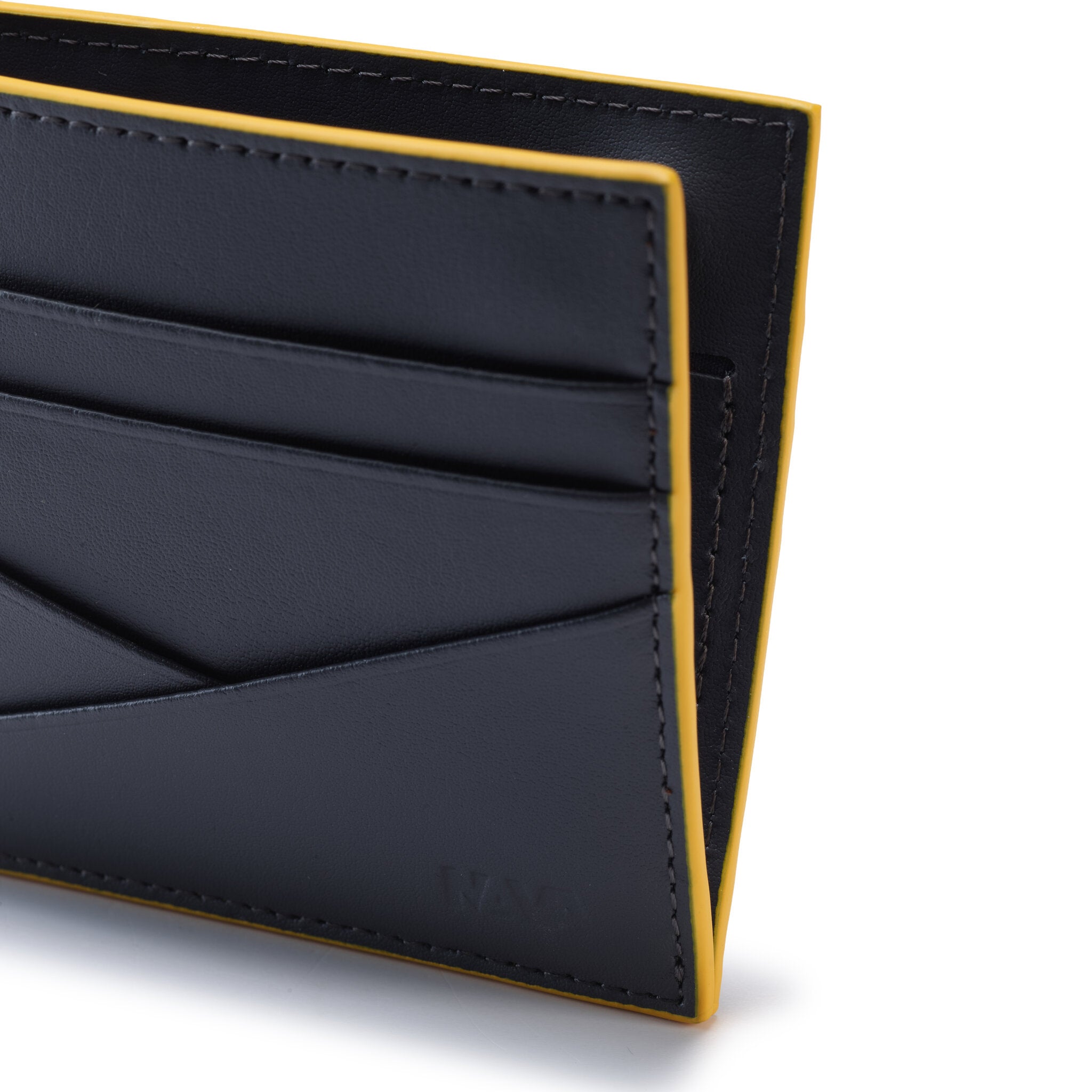 METRIC PORTA CARTE DI CREDITO IN PELLE CHIUSO CON BOTTONE, 7 CC E SCHERMATURA RFID GREY/YELLOW