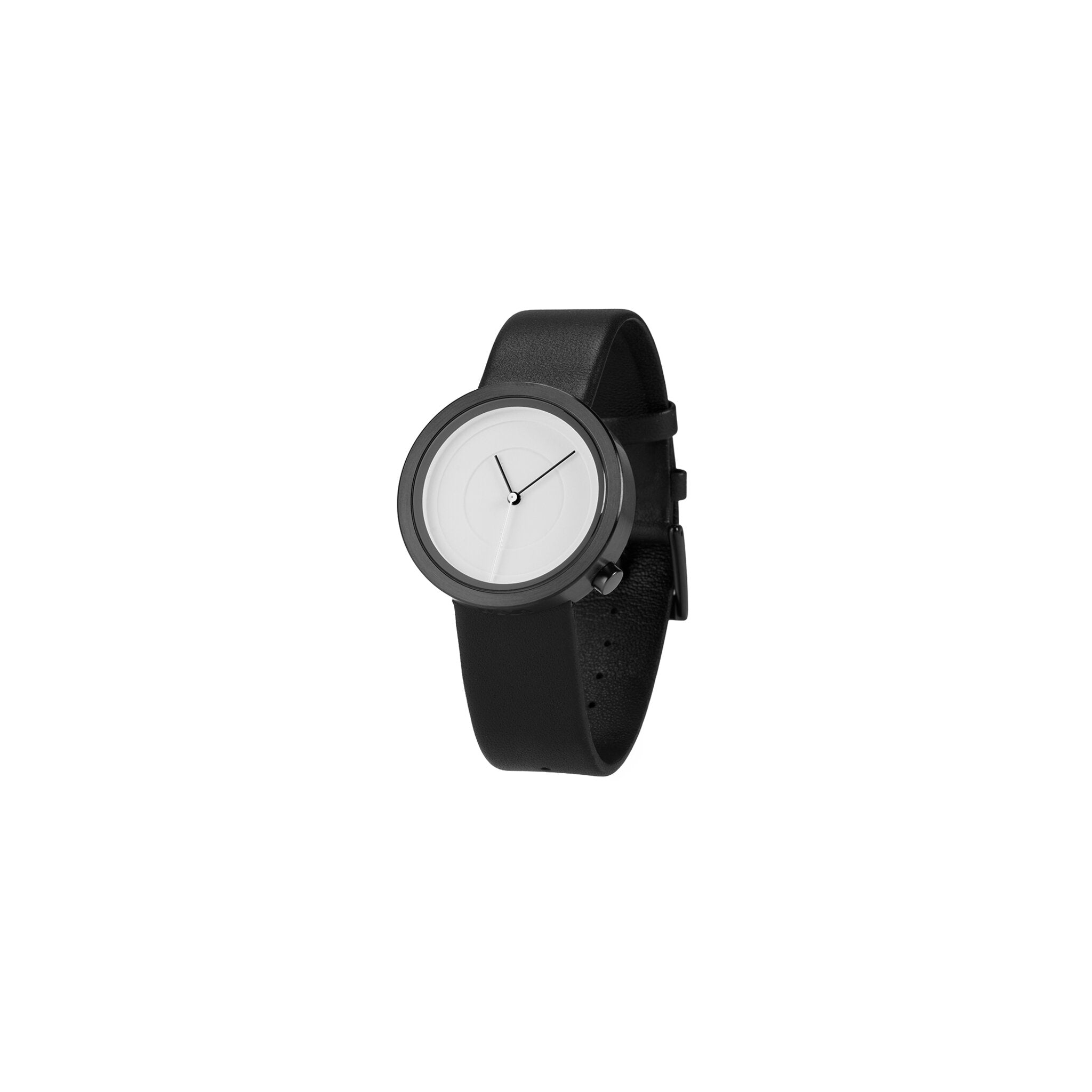 AIR WRIST WATCH WITH LEATHER STRAP AND 39 MM WHITE/BLACK DIAL