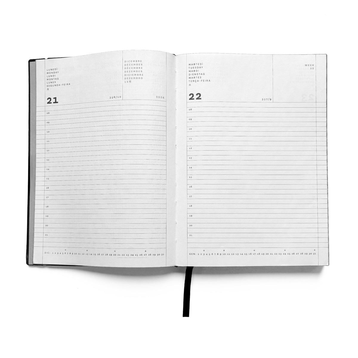 QUADRA AGENDA GIORNALIERA MEDIUM QUADRA BLU