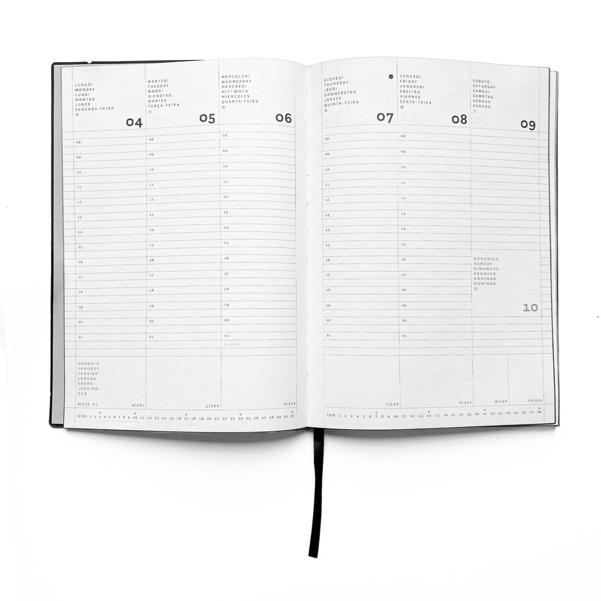 AGENDA SETTIMANALE NAVA QUADRA 2027 MEDIUM VERDE