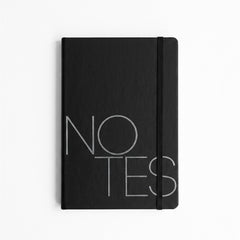 RIVIERA A5 DESIGN NOTEBOOK, CRISS CROSS INTERNAL GRAPHICS IN CAVIAR BLACK