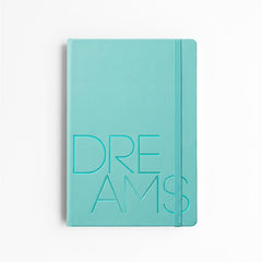 RIVIERA SMALL DESIGN NOTEBOOK WITH AQUAMARINE CRISS CROSS INTERNAL GRAPHICS