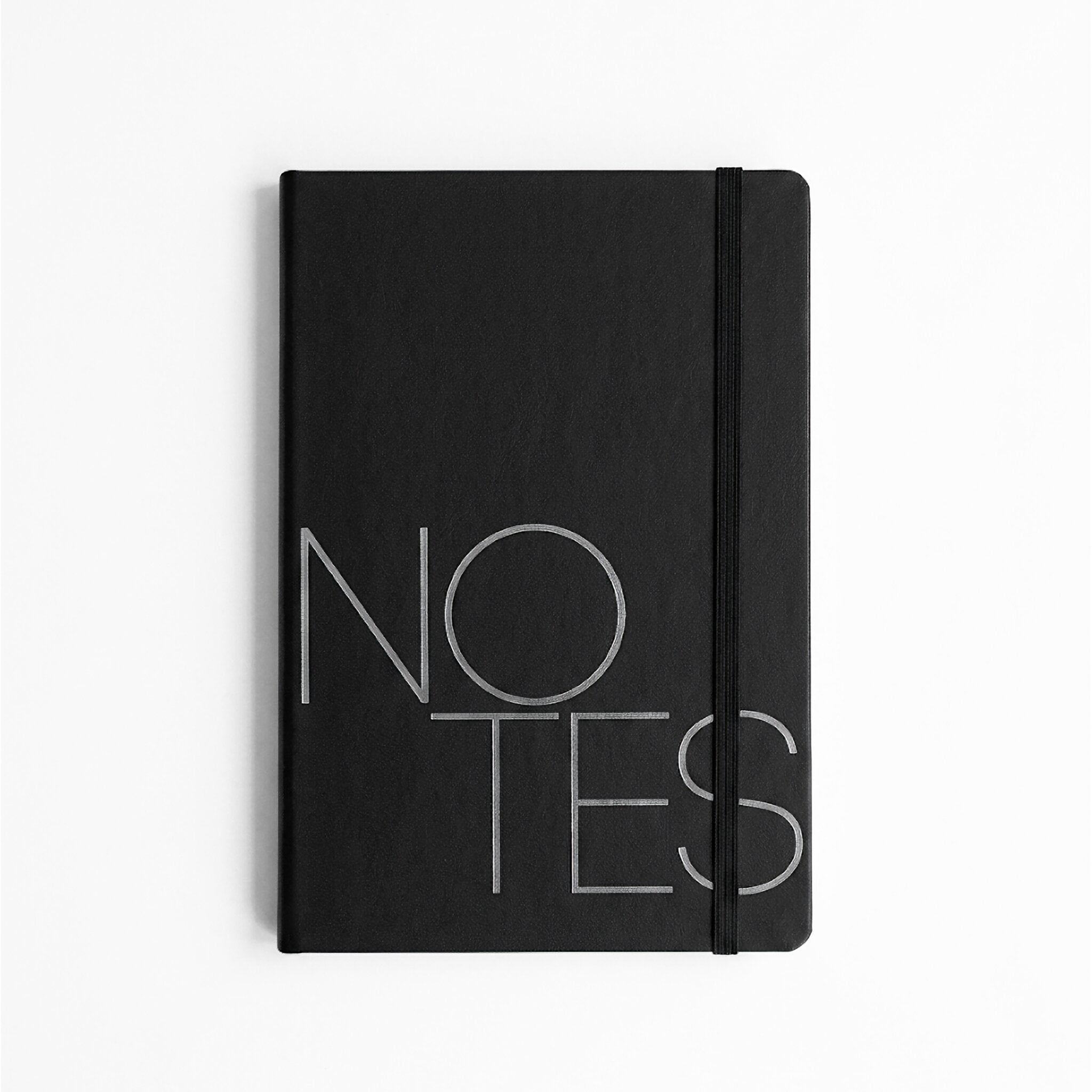 RIVIERA SMALL DESIGN NOTEBOOK WITH CRISS CROSS INTERNAL GRAPHICS IN CAVIAR BLACK