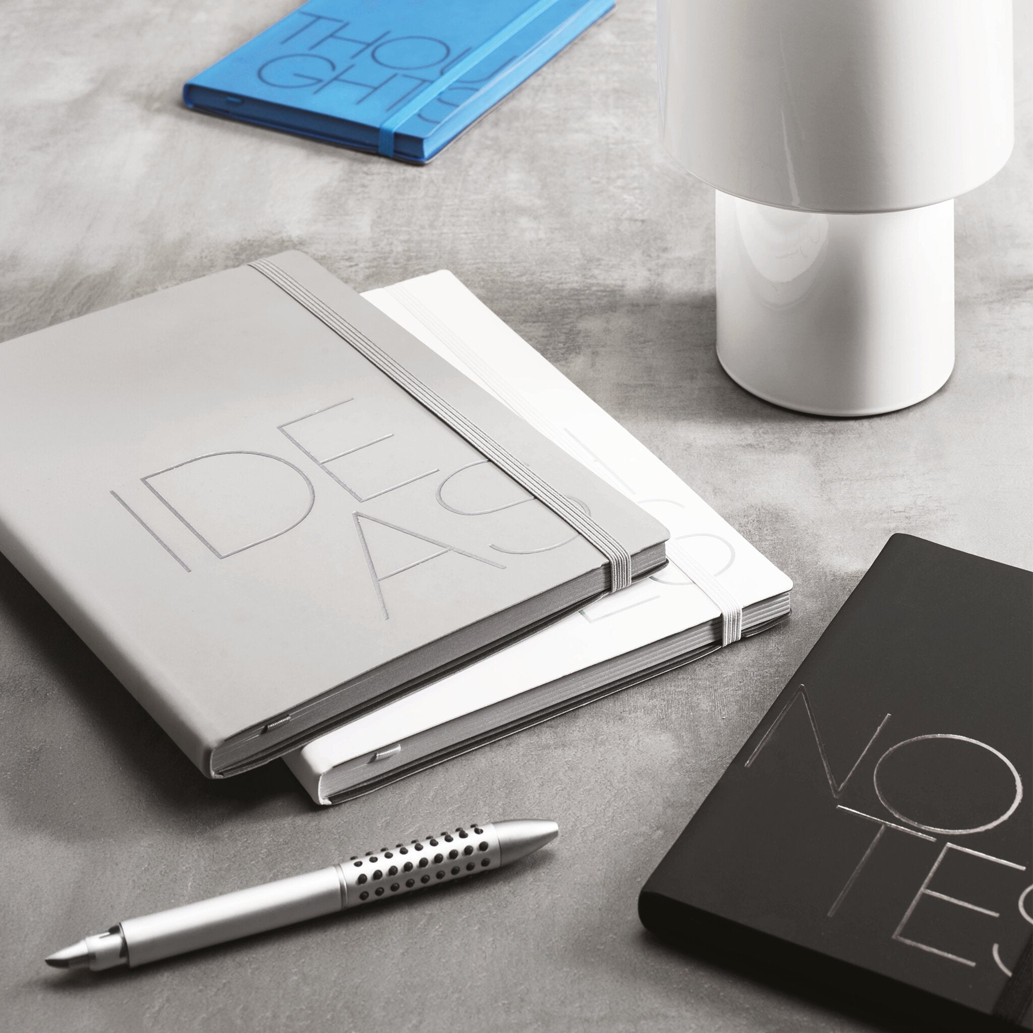 RIVIERA SMALL DESIGN NOTEBOOK WITH WHITE CRISS CROSS INTERNAL GRAPHICS