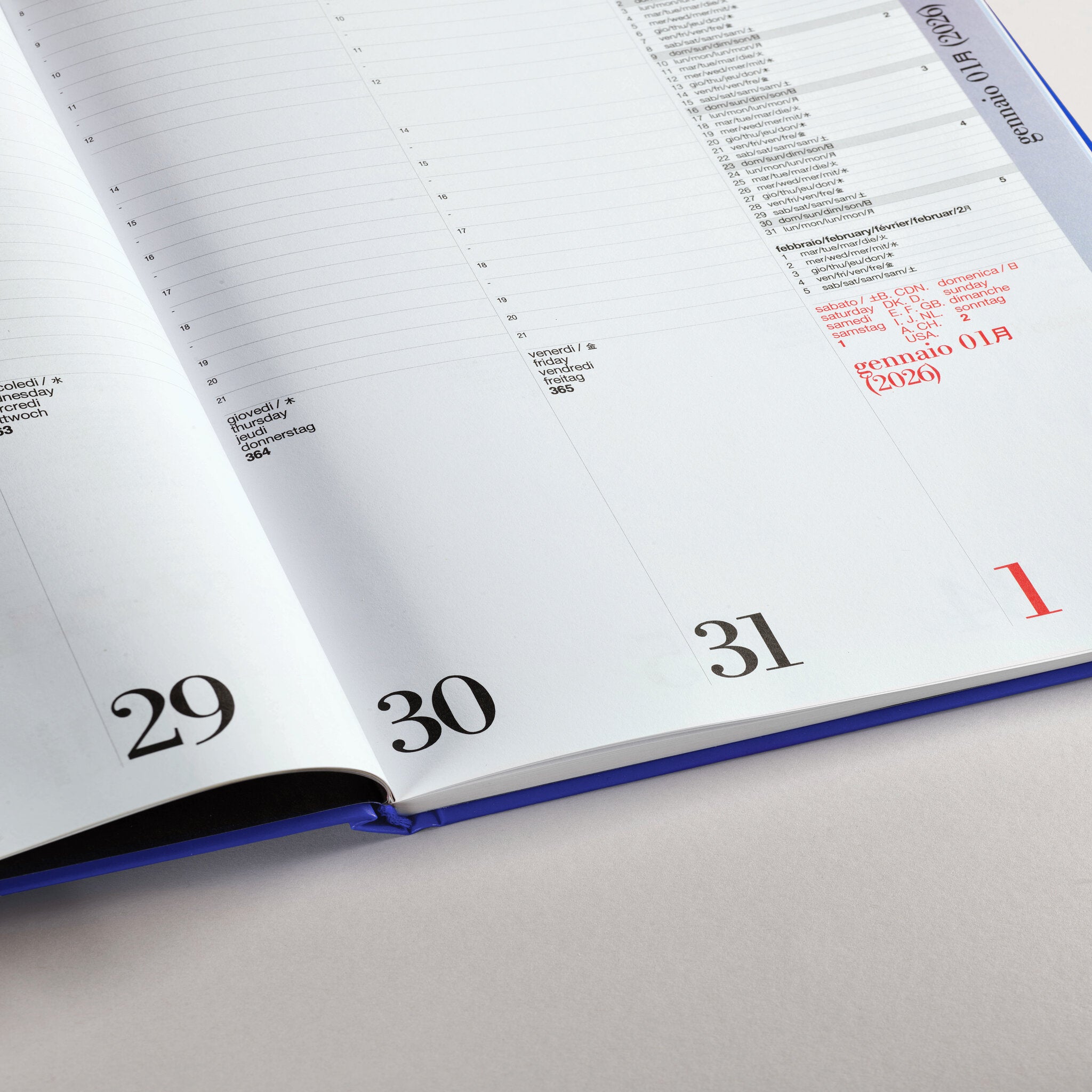 SETTEGIORNI AGENDA SETTIMANALE SETTEGIORNI BLU