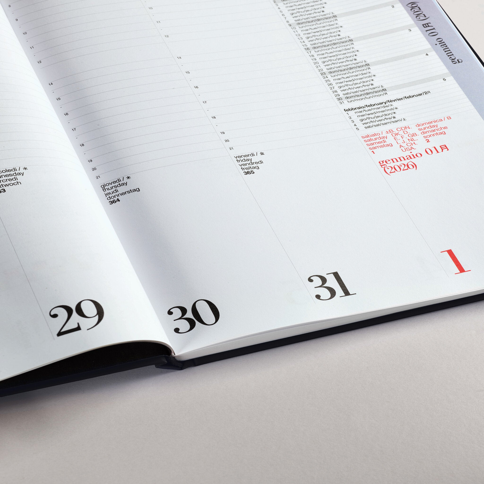 SETTEGIORNI AGENDA SETTIMANALE SETTEGIORNI NERO