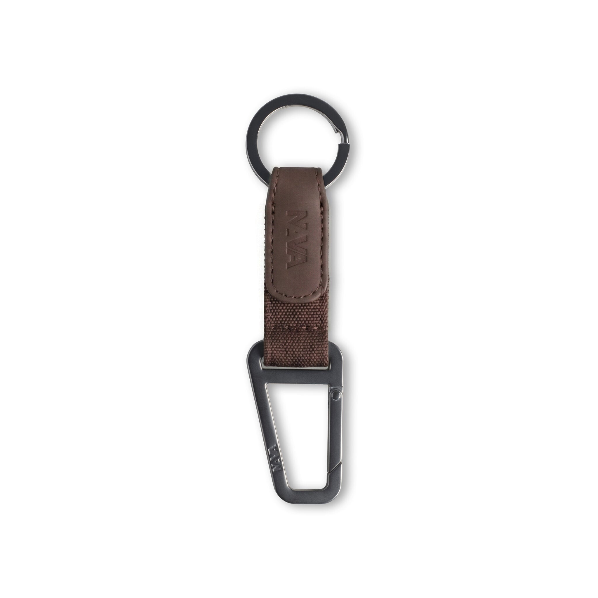 TWIN COLORS KEYCHAIN ​​WITH RING AND SNAP HOOK COCOA/ROYAL BLUE