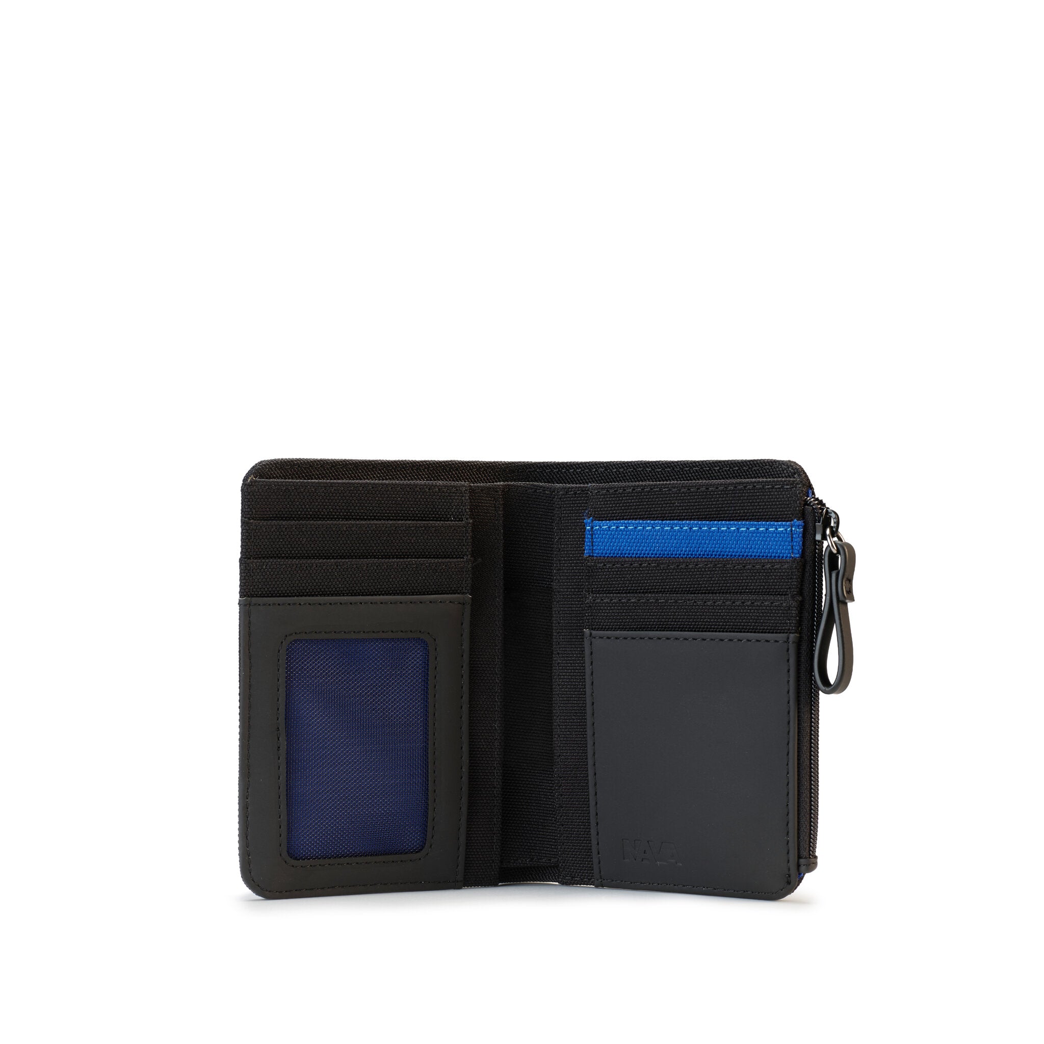 TWIN COLORS TASCONCINO CON ZIP CON 7CC E PORTA MONETE NERO/BLUE ROYAL