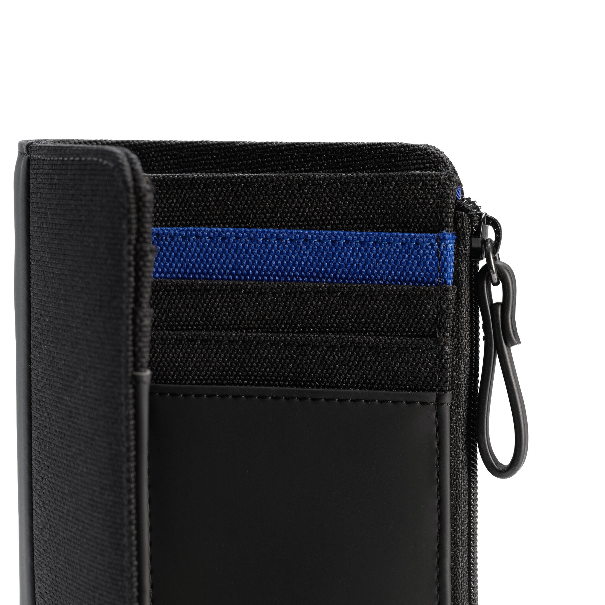 TWIN COLORS TASCONCINO CON ZIP CON 7CC E PORTA MONETE NERO/BLUE ROYAL