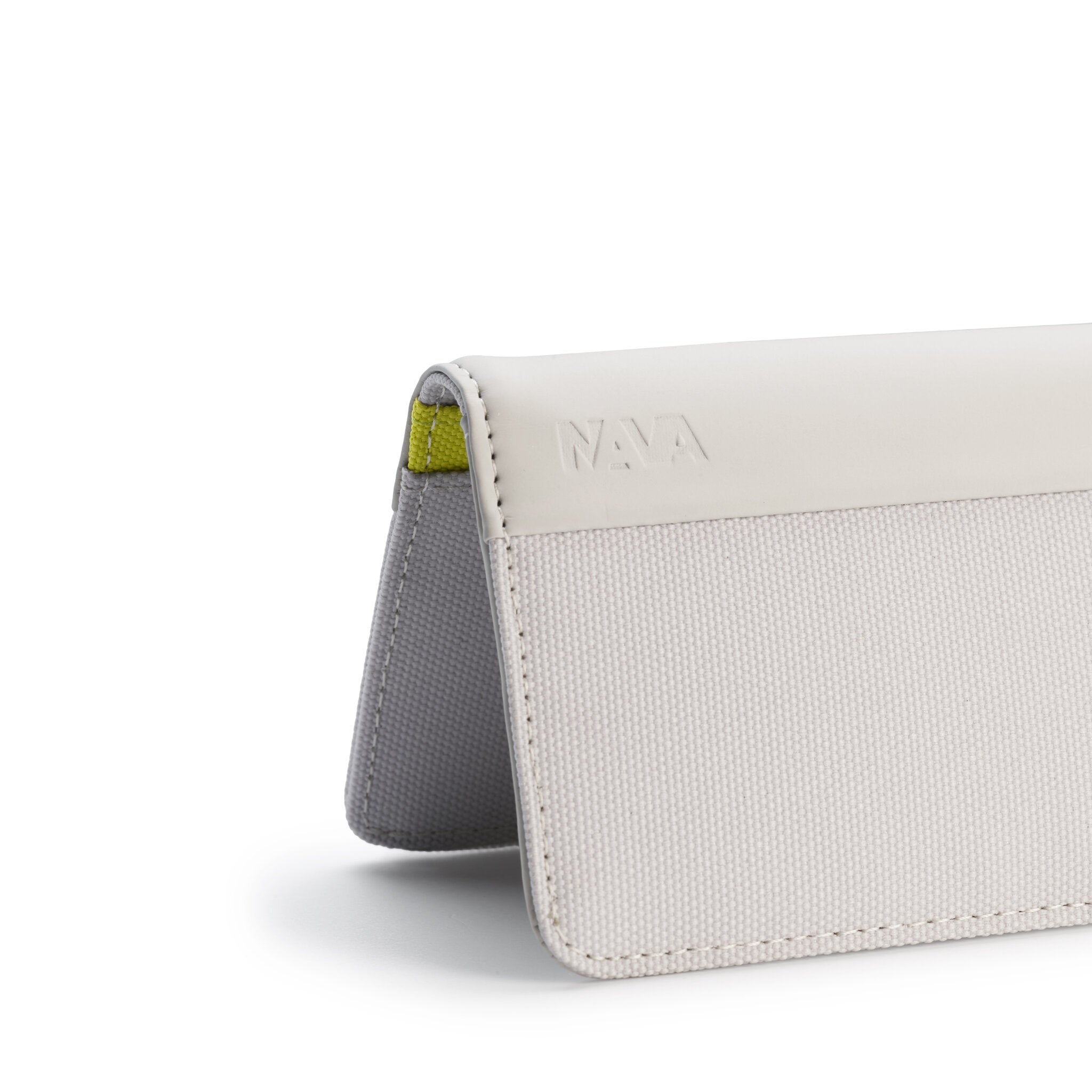 TWIN COLORS PORTA CARTE DI CREDITO VERTICALE CON 4 CC E PORTAMONETE BIANCO/LIME