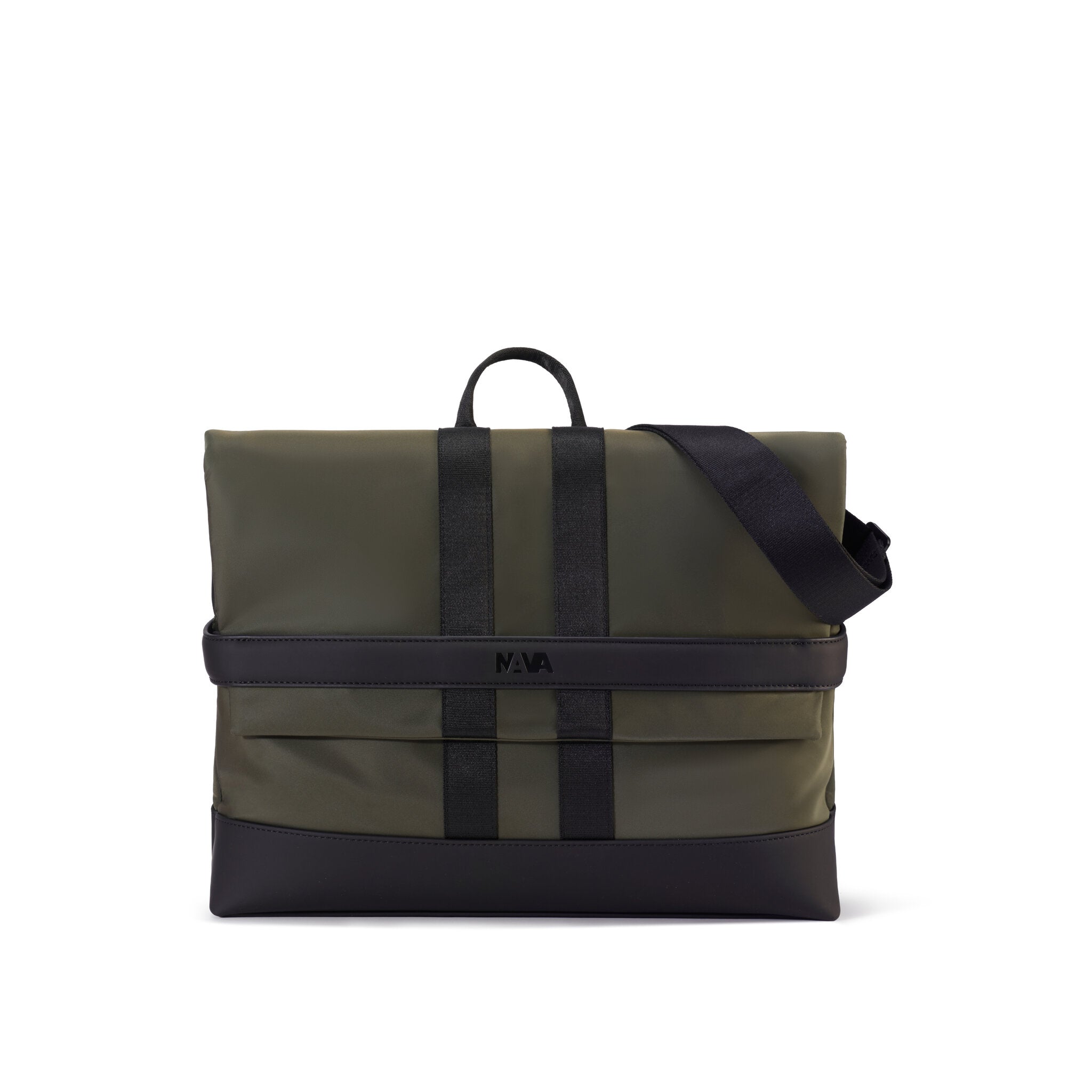 UNIFORM MESSENGER ORGANIZZATA PORTA PC CHIUSA CON PATELLA NERO/OLIVA