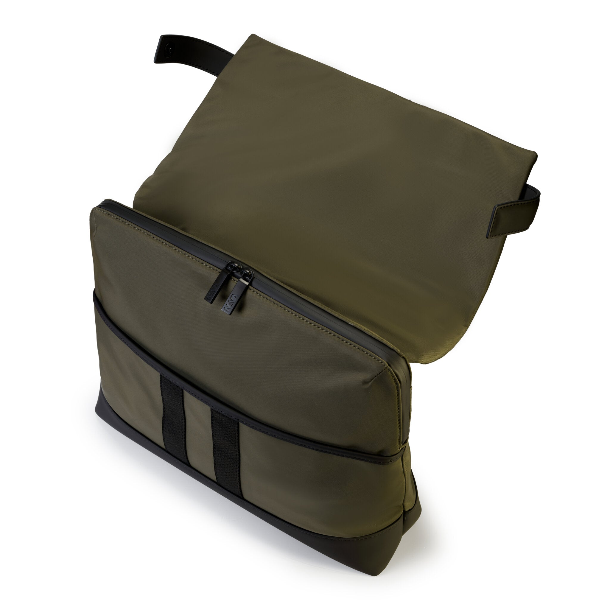 UNIFORM MESSENGER ORGANIZZATA PORTA PC CHIUSA CON PATELLA NERO/OLIVA