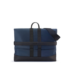 UNIFORM MESSENGER ORGANIZZATA PORTA PC CHIUSA CON PATELLA NERO/BLUE PETROLIO