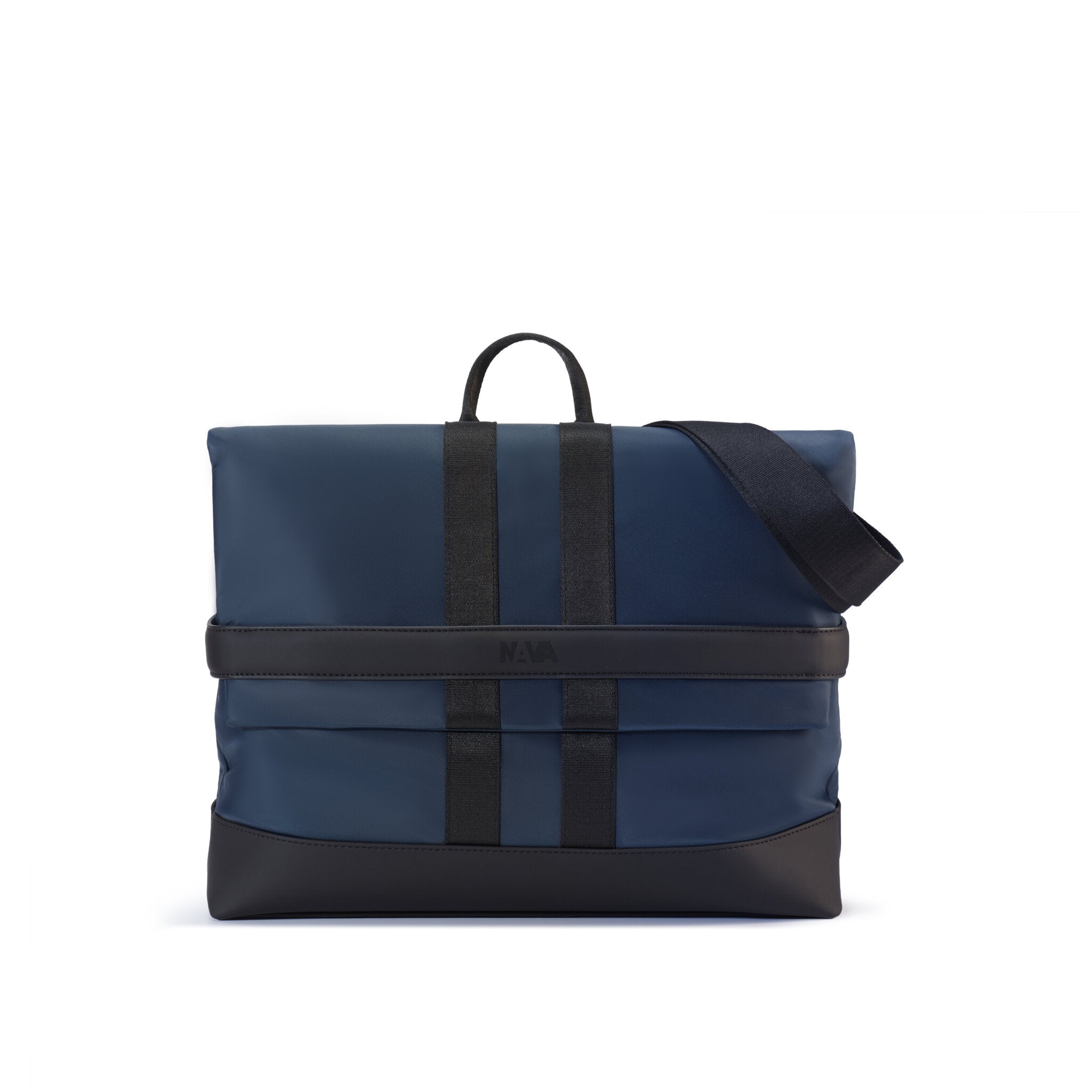 UNIFORM MESSENGER ORGANIZZATA PORTA PC CHIUSA CON PATELLA NERO/BLUE PETROLIO