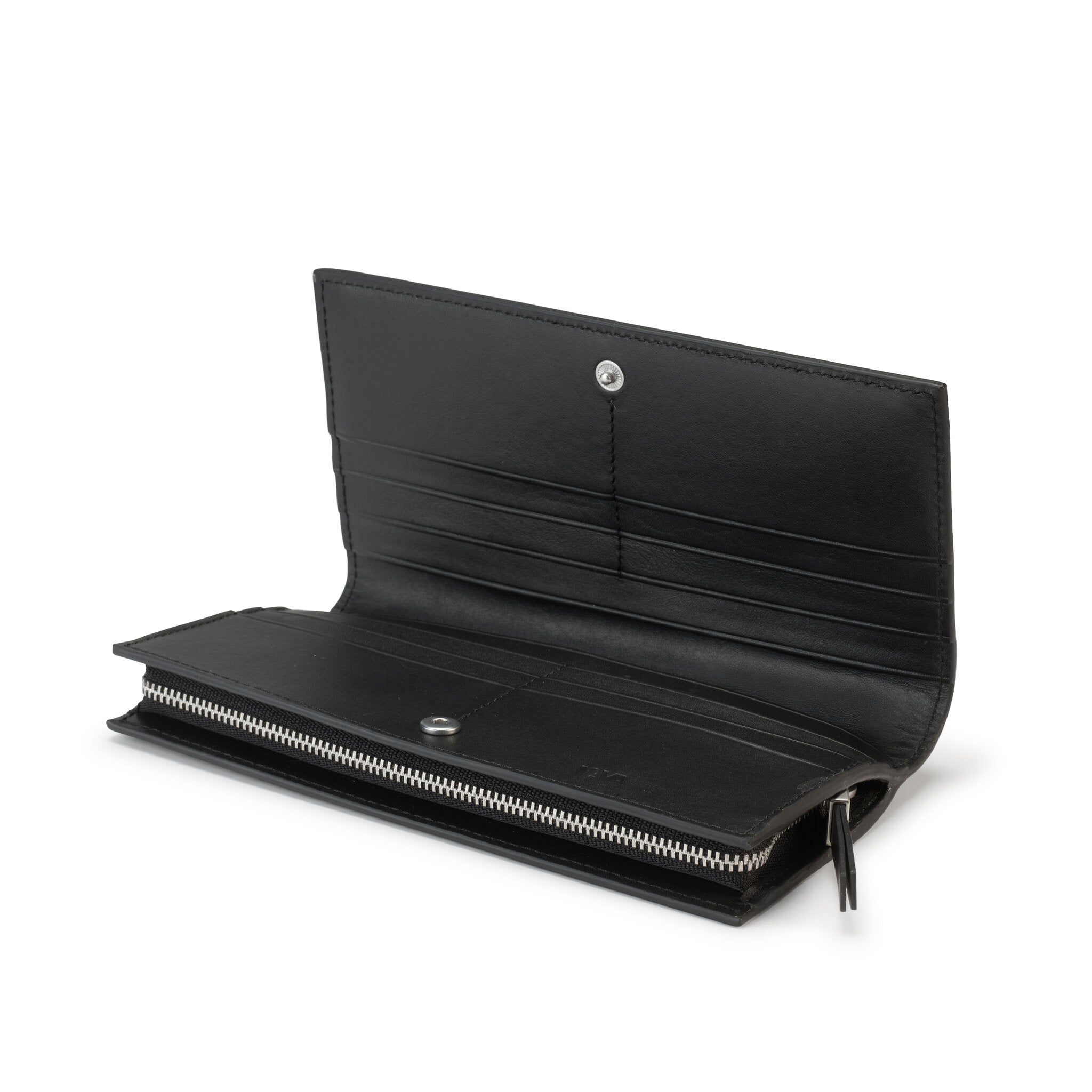 VIA DURINI PORTAFOGLIO DONNA IN PELLE, 12 CC, TASCA ESTERNA CHIUSA CON ZIP E SCHERMATURA RFID NERO